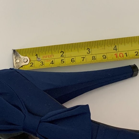 Paris Hilton Open Toe Blue Platform Heels Size 8.5 - Picture 3 of 8